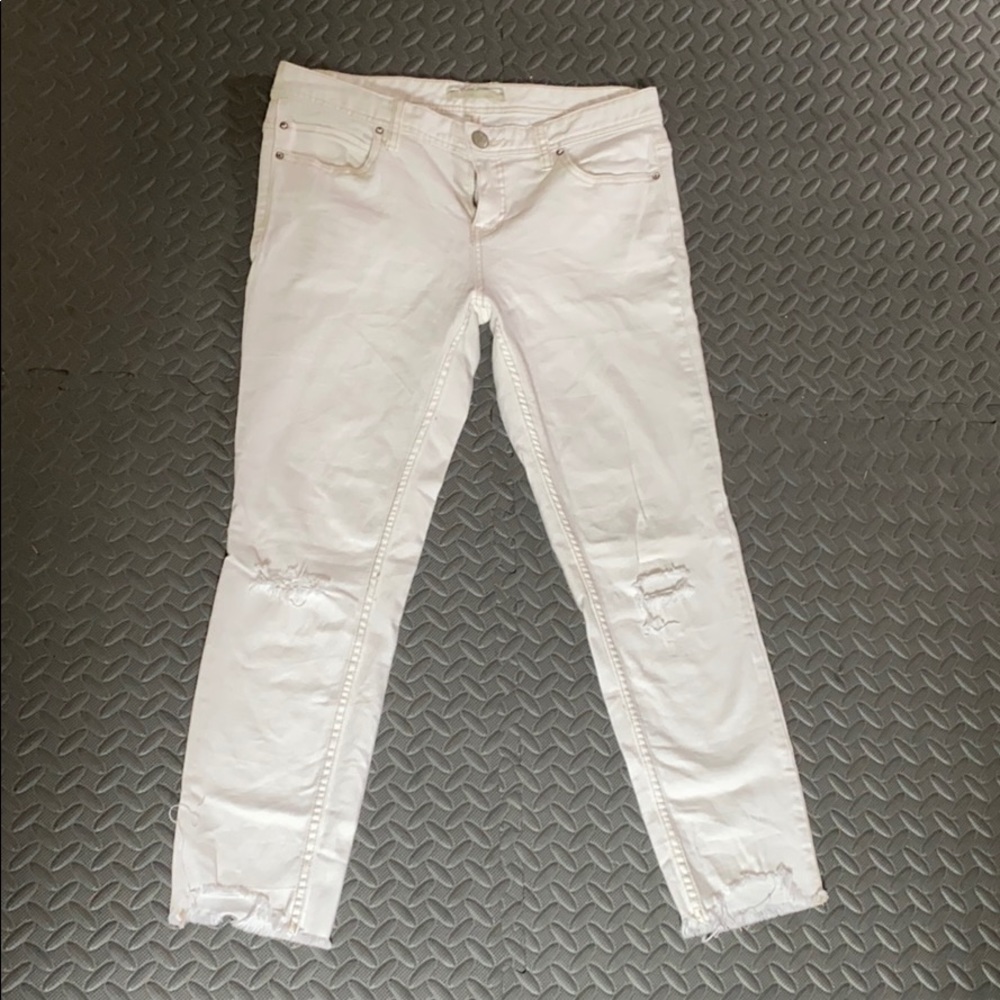 Distressed Crop Free People Jeans
